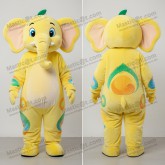 Lemon Yellow Cartoon Elephant Mascot - Masticot.com