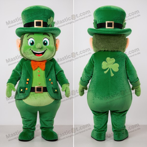 Vibrant Green Rounded Irish Flag Mascot - Masticot.com