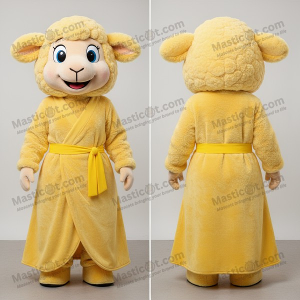 Máslově žlutý plyšový beraník Merino - Masticot.com