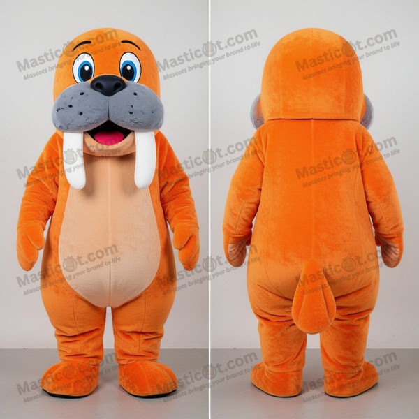 Mascotă din Catifea Coral a lui Walrusul Desen Animat -