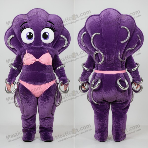 Mascotte Oursin Violet Velouté - Masticot.com