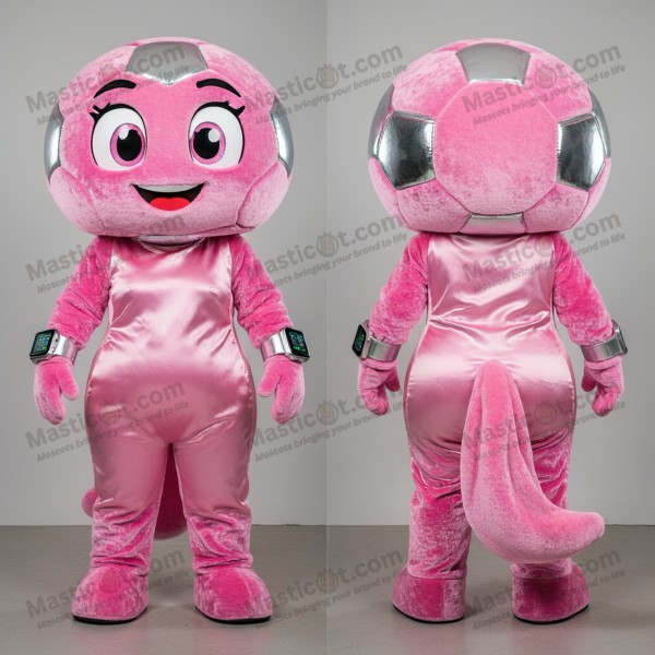 Růžový plyšový maskot míče pro házenou - Masticot.com