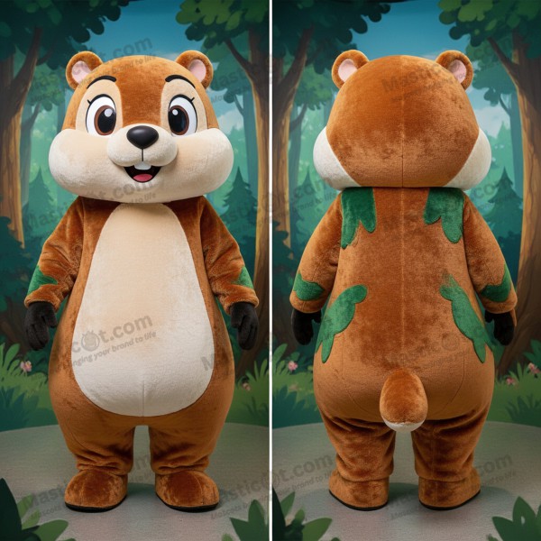 Golden Brown Playful Marmot Mascot - Masticot.com