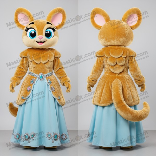Samtgoldener, breit gestreifter Stacheligel-Maskottchen -