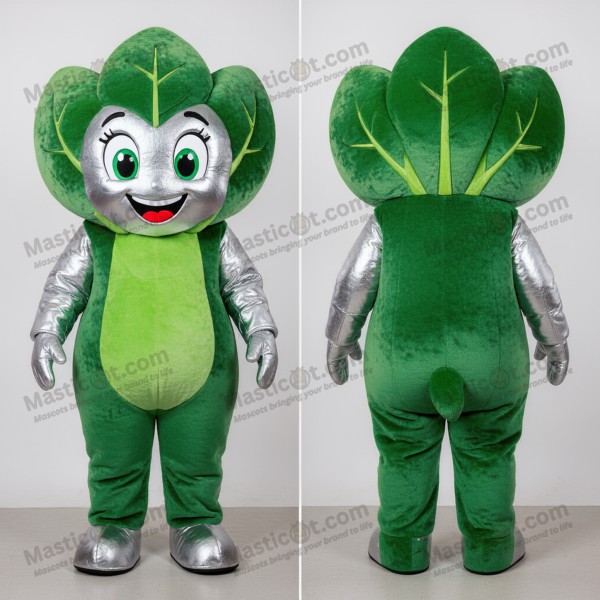 Zielony, okrągły kostium maskotki szpinaku - Masticot.com