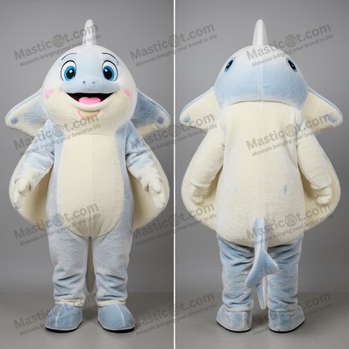 White broad finned stingray mascot - Masticot.com