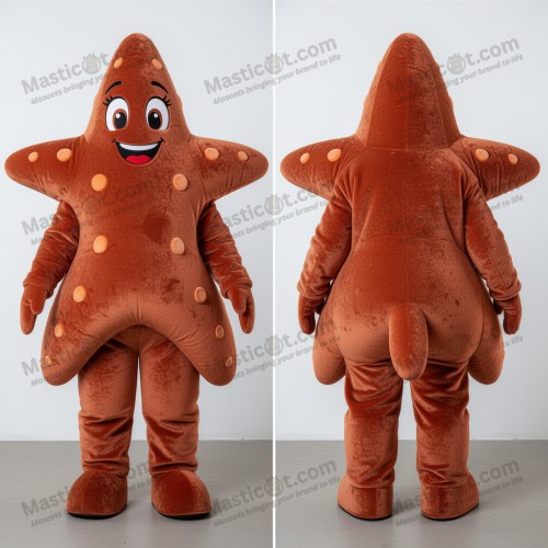 Rust orange swirling starfish mascot - Masticot.com