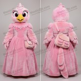 Blush Pink Velvety Eagle Mascot - Masticot.com