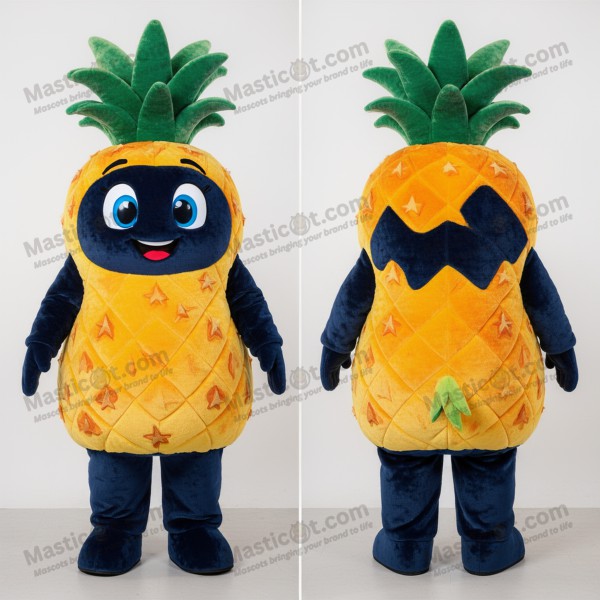 Navy Blue Velvety Pineapple Mascot - Masticot.com
