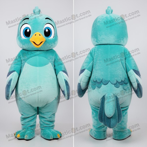 Turquoise Karikaturní Maskot Hohol - Masticot.com