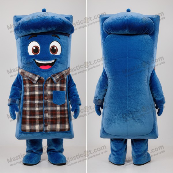 Velvety blue chocolate bars mascot - Masticot.com