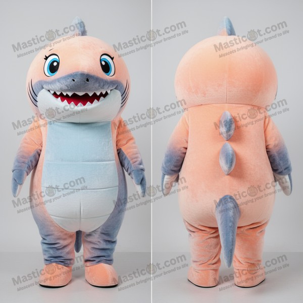 Peach rounded megadon mascot - Masticot.com