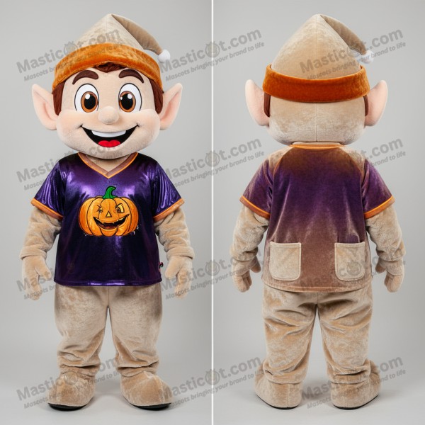 Myk beige glad alvmaskot - Masticot.com
